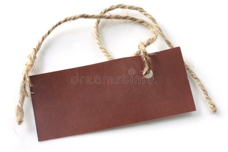 Brown Tag with String stock photo. Image of label, luggage 6395038