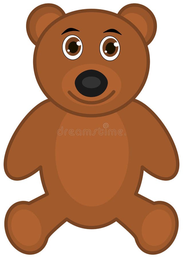 A brown teddy bear smiling stock illustration. Illustration of profile