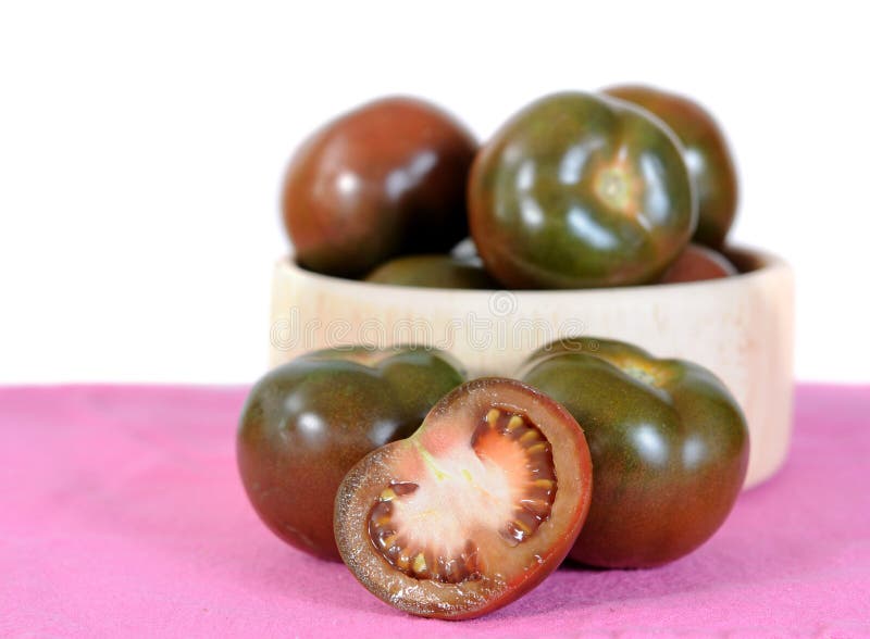 Brown tomatoes stock image. Image of plant, white, ripe 42727681