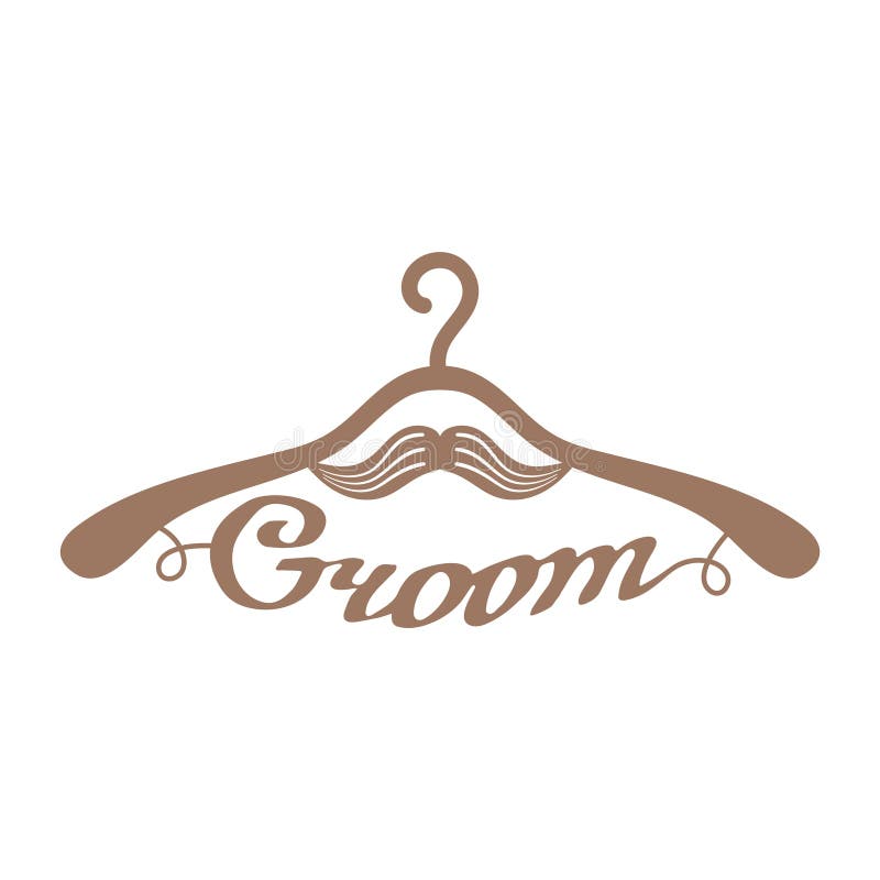 Brown wedding hangers for groom royalty free illustration Brown wedding hangers for groom royalty free illustration