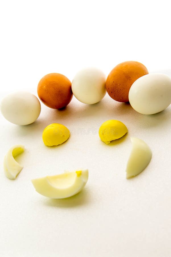 Brown and White Eggs and Yolks Stock Photo Image of food, yolk 48614494
