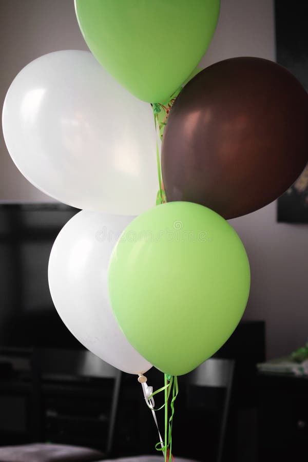 brown white green balloons stock image image of color blue birthday background