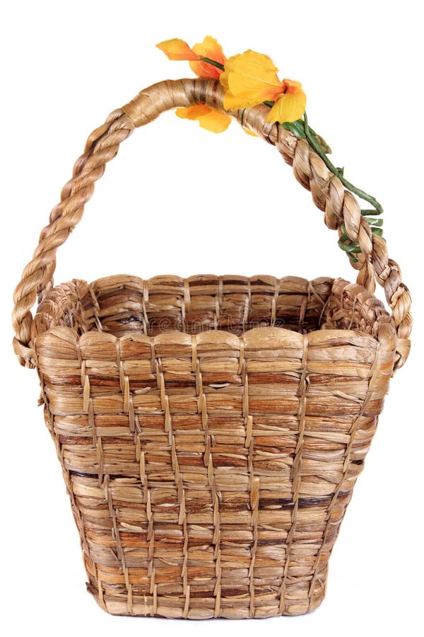 Brown Wicker Water Hyacinth Basket Stock Photo Image of white, basket 27844172