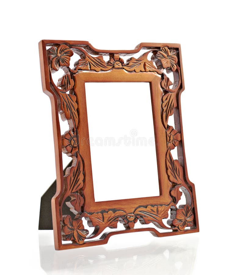 Brown wood frame stock image. Image of home, object, background 36184371