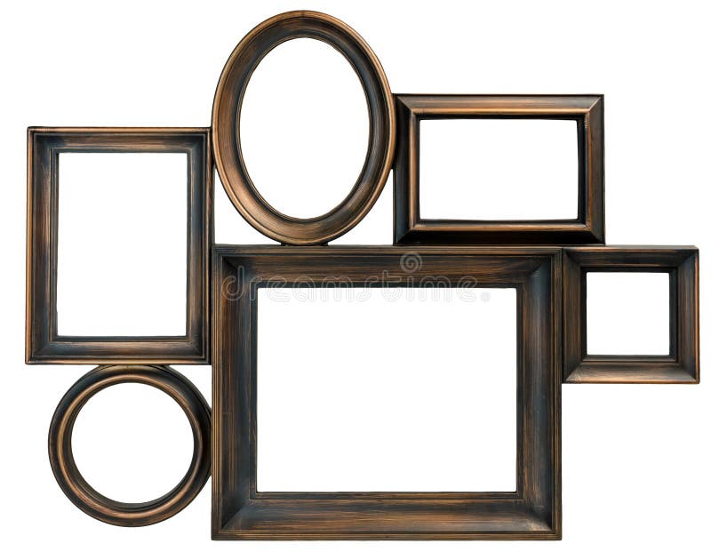 Brown wooden photo frame royalty free stock photography Brown wooden photo frame royalty free stock photography