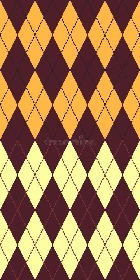 Brown and yellow argyle