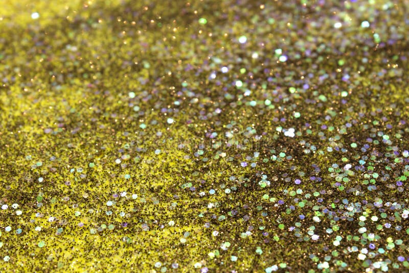 Brown and Yellow Glitter and Sequins Background Stock Image Image of