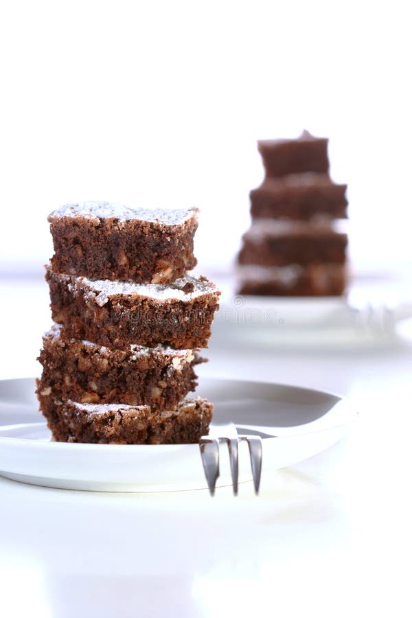 Brownies with powdered sugar