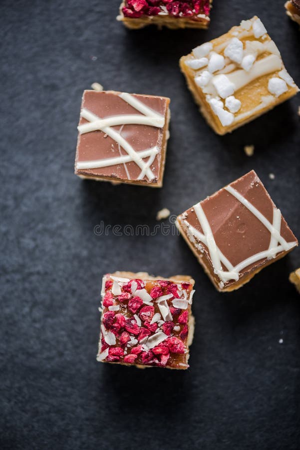 Brownie bites with chocolate and cranberry royalty free stock image Brownie bites with chocolate and cranberry royalty free stock image