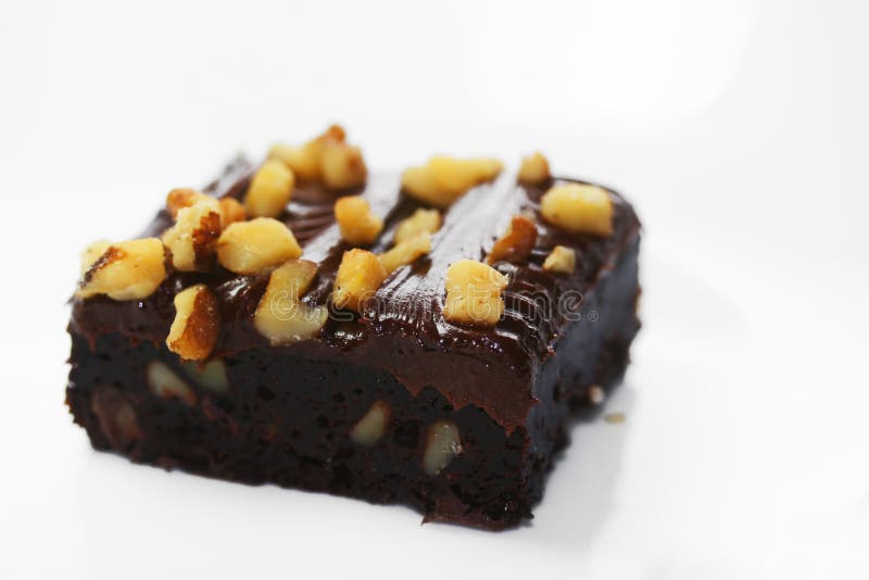 Brownie del fondente di cioccolato fotografie stock Brownie del fondente di cioccolato fotografie stock