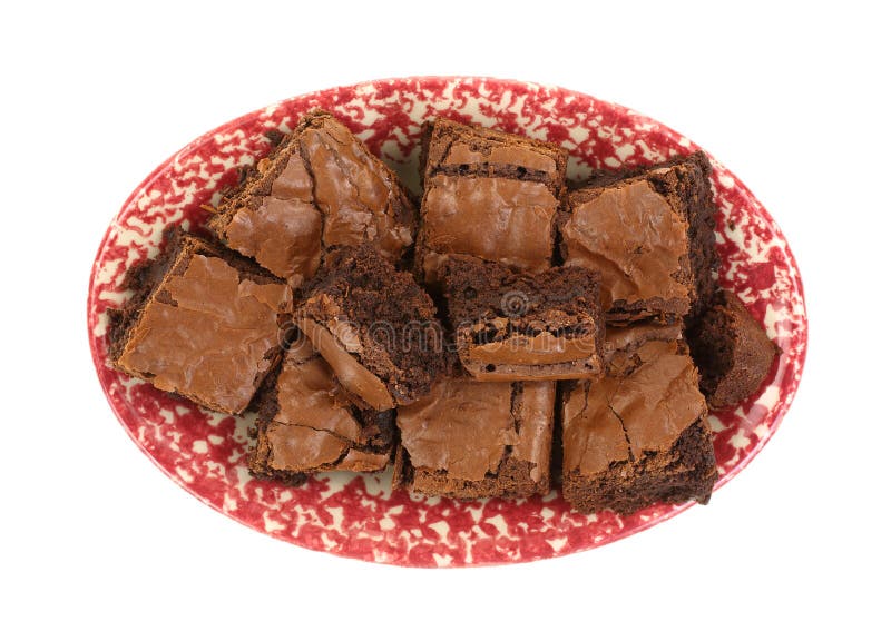 Brownies Baked Old Glass Dish Angle View Stock Photo Image of food