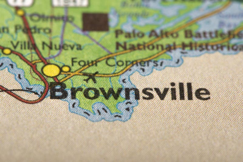 Brownsville, Texas on map. 