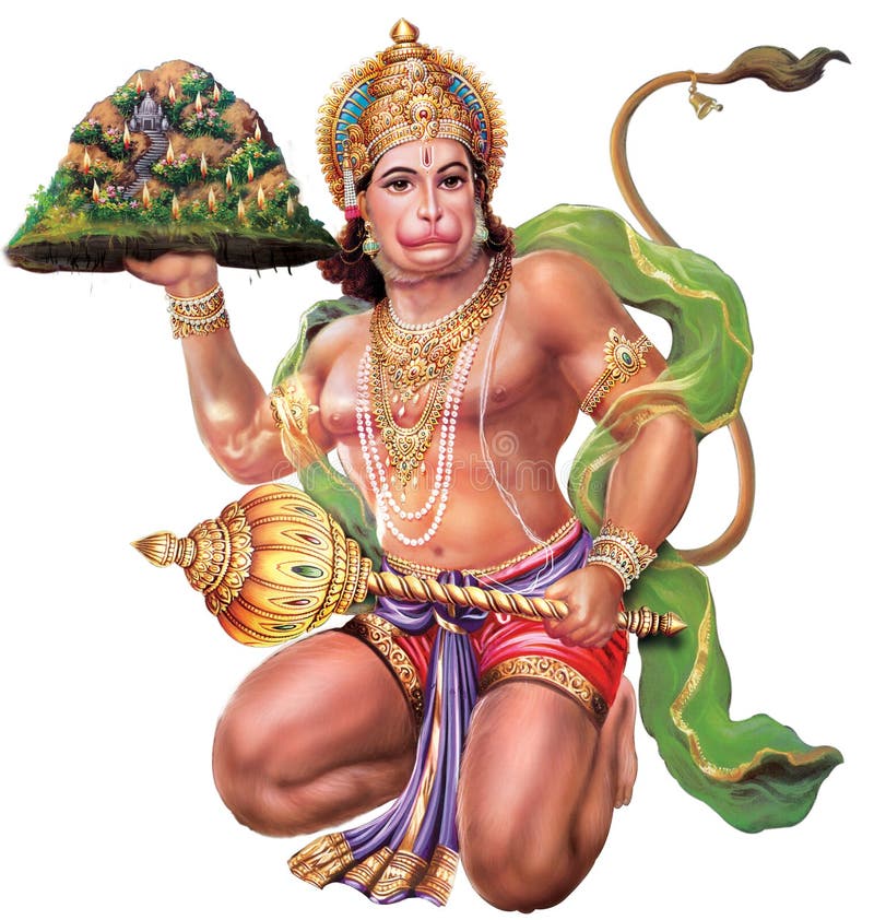 High-Resolution Digital Painting of Lord Hanuman in White Background Stock  Illustration - Illustration of festival, mythology: 225807190