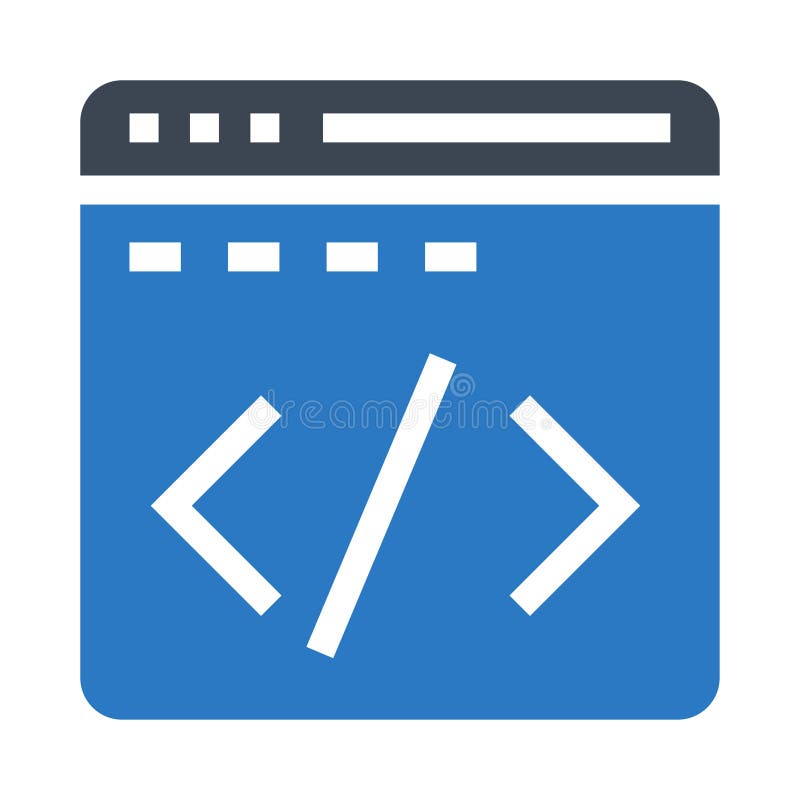 Browser coding file glyphs double color icon royalty free illustration Browser coding file glyphs double color icon royalty free illustration