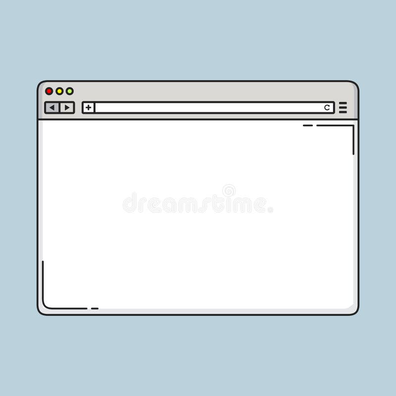 Browser Element with Search Engine Interface Bar Template Stock Vector