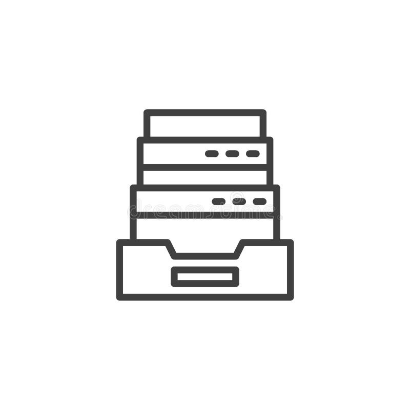 Browser history archive line icon stock illustration Browser history archive line icon stock illustration