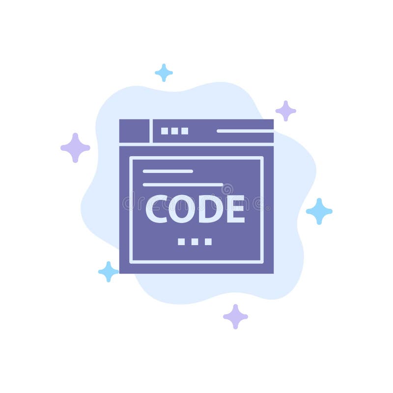 Browser, Internet, Code, Coding Blue Icon on Abstract Cloud Background vector illustration
