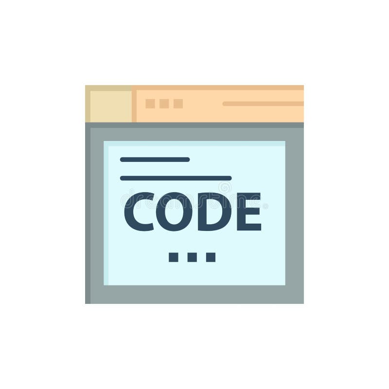 Browser, Internet, Code, Coding Flat Color Icon. Vector icon banner Template vector illustration.