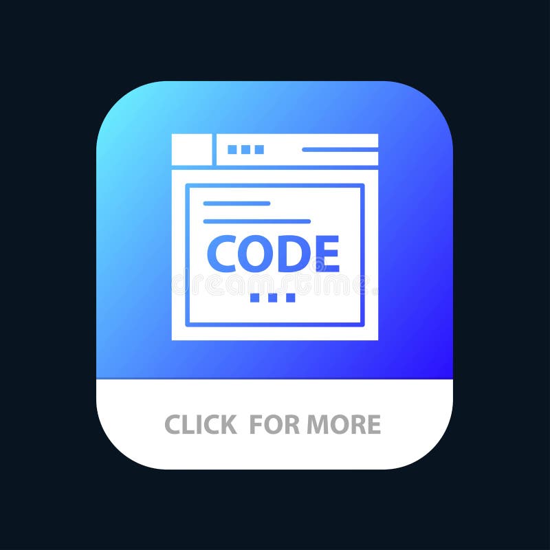Browser, Internet, Code, Coding Mobile App Icon Design vector illustration