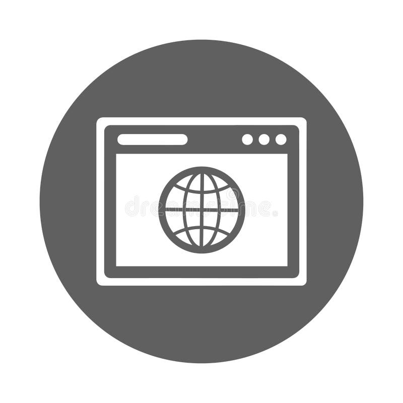 Browser, internet, web icon. Gray vector sketch. royalty free illustration