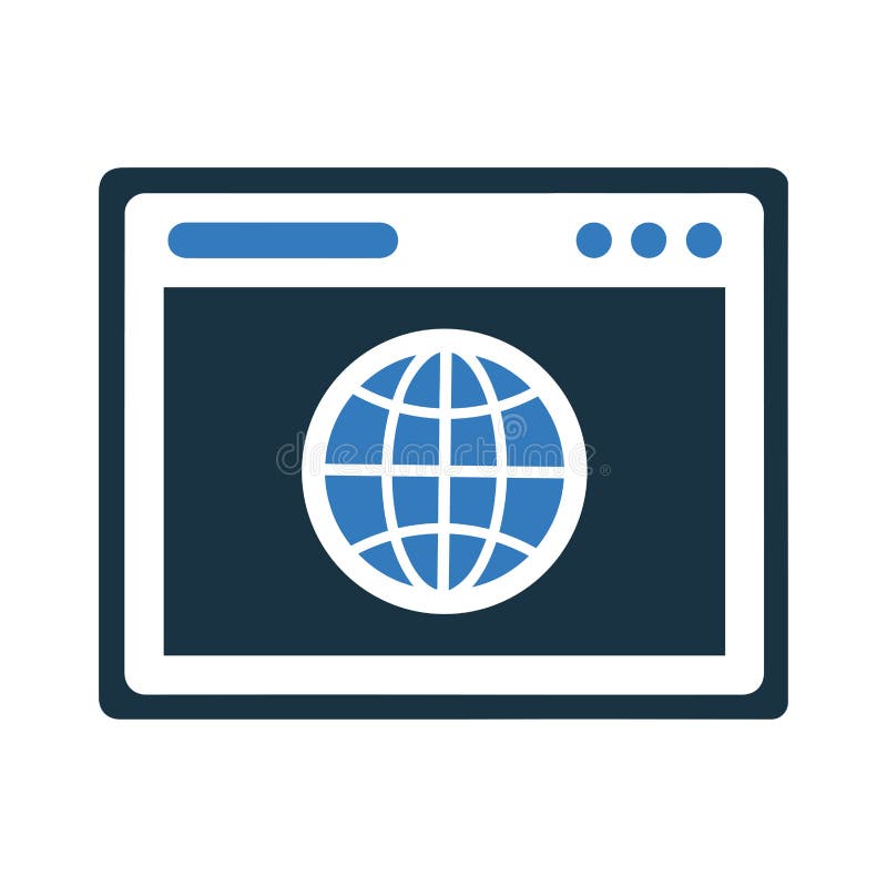 Browser, internet, web icon. Simple vector sketch. royalty free illustration