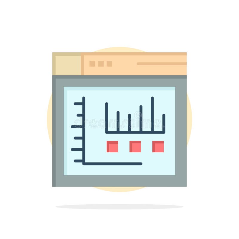 Browser, Internet, Web, Static Abstract Circle Background Flat color Icon stock illustration