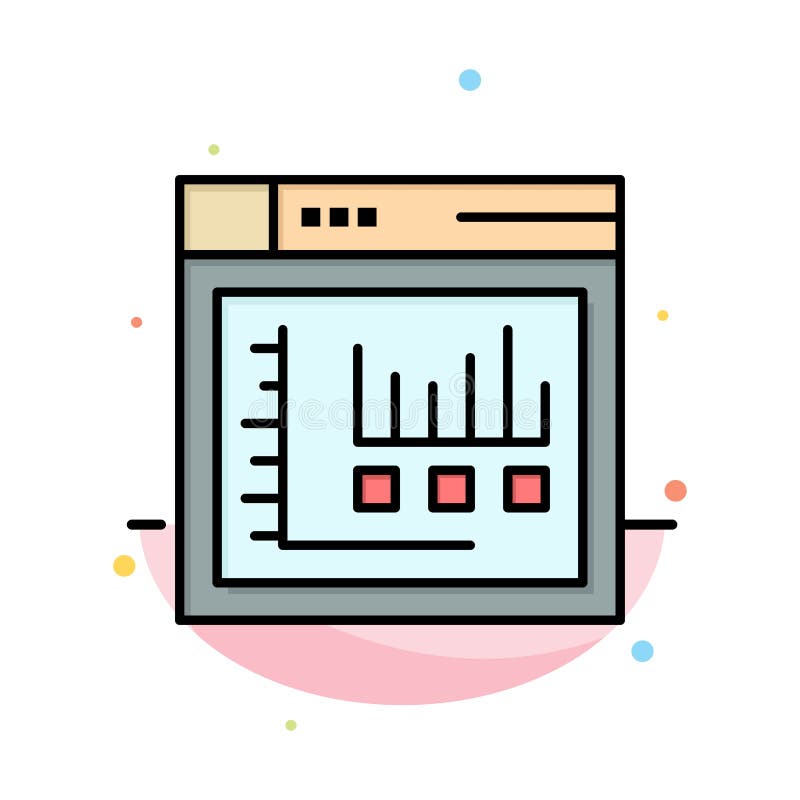 Browser, Internet, Web, Static Abstract Flat Color Icon Template vector illustration