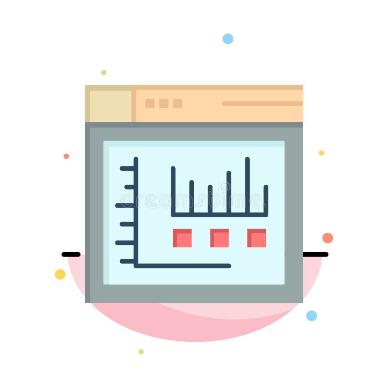 Browser, Internet, Web, Static Abstract Flat Color Icon Template vector illustration