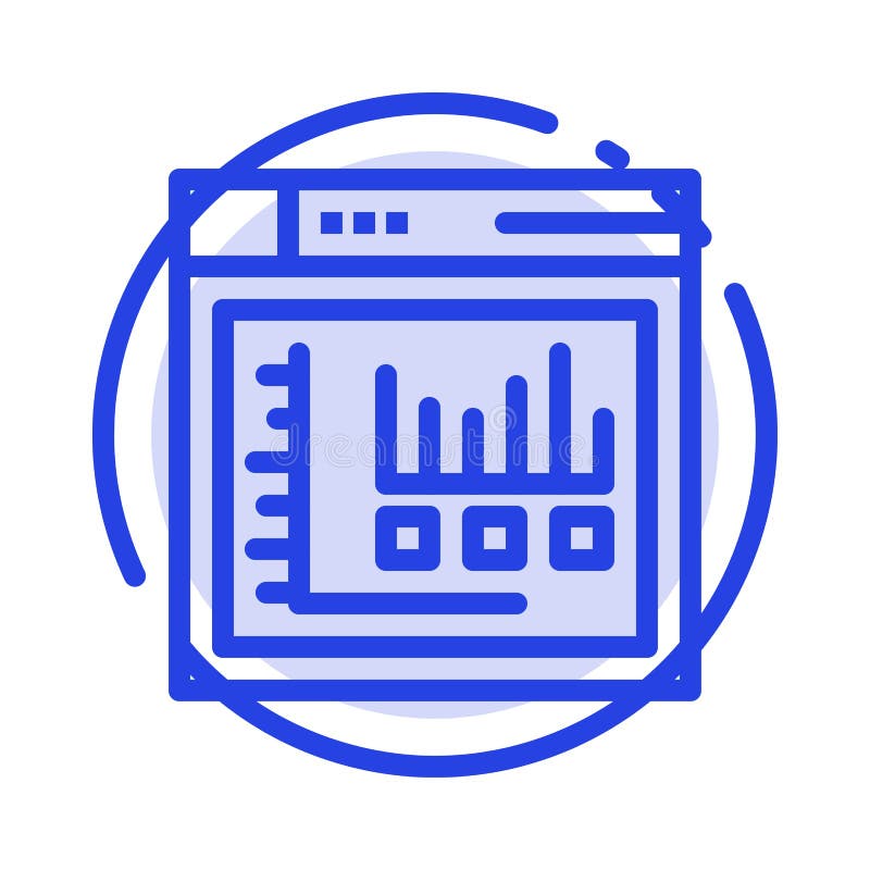 Browser, Internet, Web, Static Blue Dotted Line Line Icon vector illustration