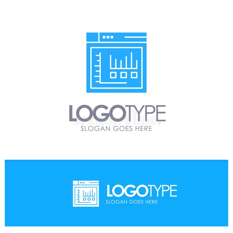 Browser, Internet, Web, Static Blue Logo vector stock illustration