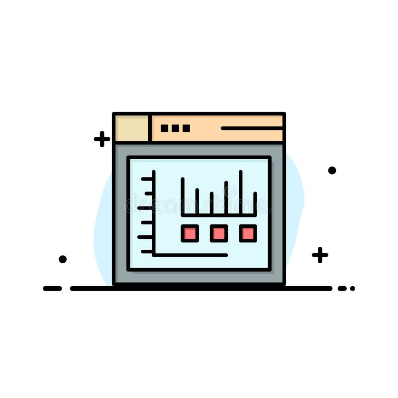 Browser, Internet, Web, Static Business Flat Line Filled Icon Vector Banner Template vector illustration.