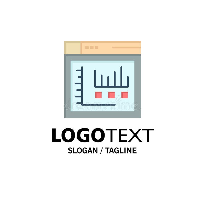 Browser, Internet, Web, Static Business Logo Template. Flat Color vector illustration