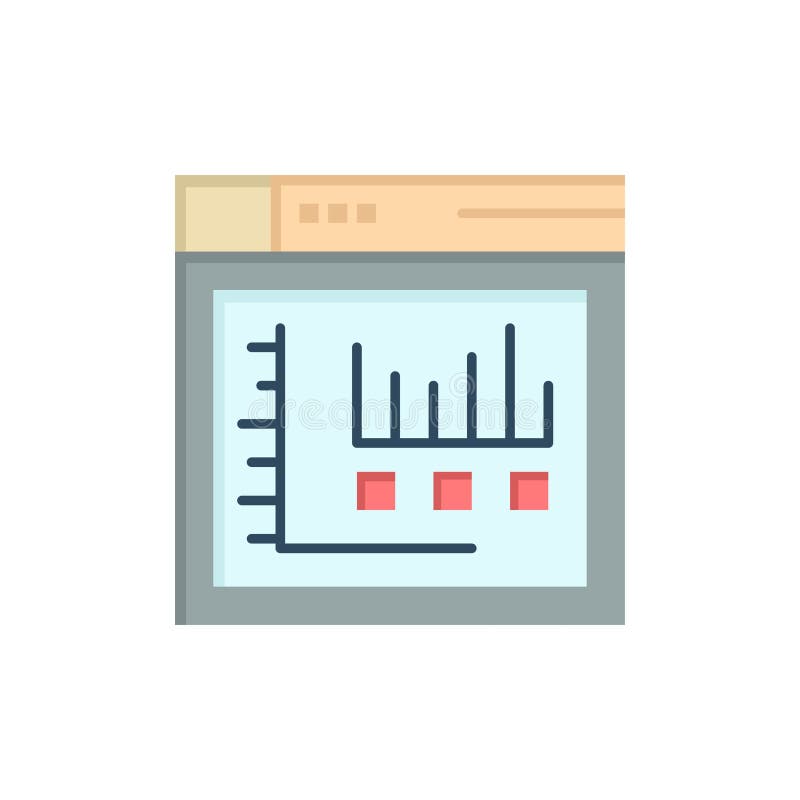 Browser, Internet, Web, Static Flat Color Icon. Vector icon banner Template stock illustration.