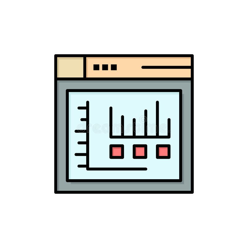 Browser, Internet, Web, Static Flat Color Icon. Vector icon banner Template stock illustration.