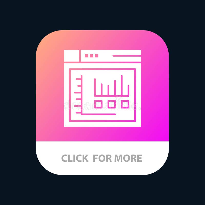 Browser, Internet, Web, Static Mobile App Icon Design stock illustration