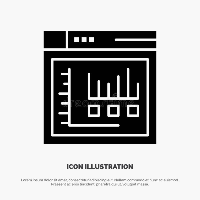 Browser, Internet, Web, Static Solid Black Glyph Icon vector illustration