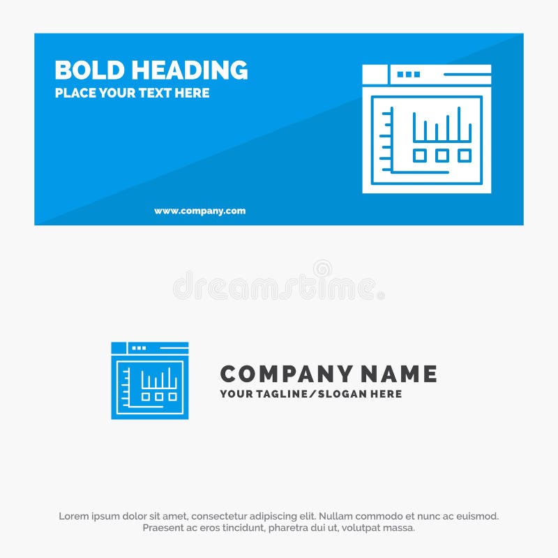 Browser, Internet, Web, Static SOlid Icon Website Banner and Business Logo Template stock illustration