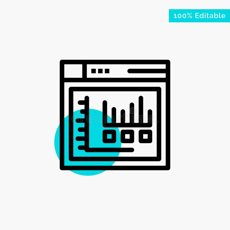 Browser, Internet, Web, Static turquoise highlight circle point Vector icon stock illustration