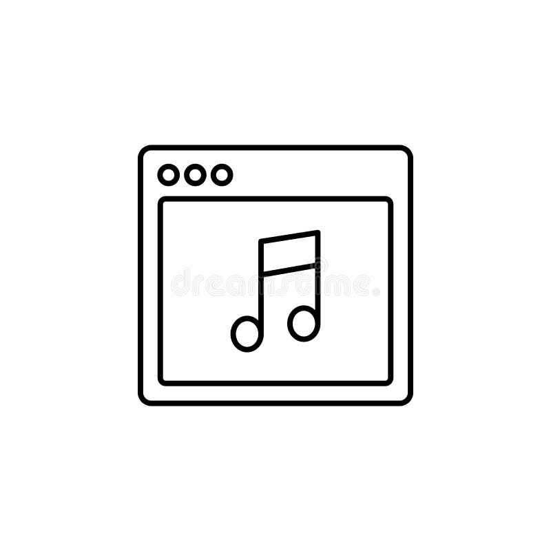 Browser Music Webpage Icon. Element of Browser for Mobile