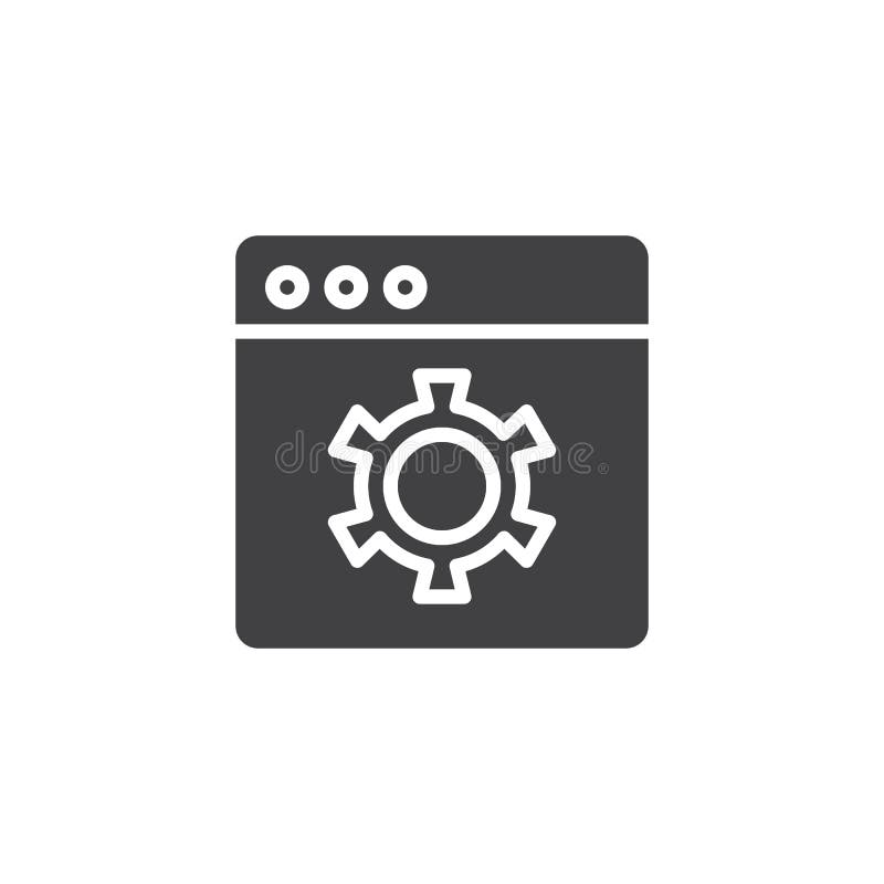 Browser settings vector icon stock illustration Browser settings vector icon stock illustration