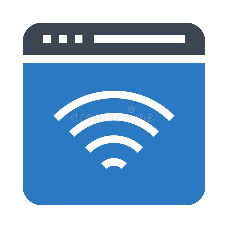 Browser signal glyphs double color icon stock illustration