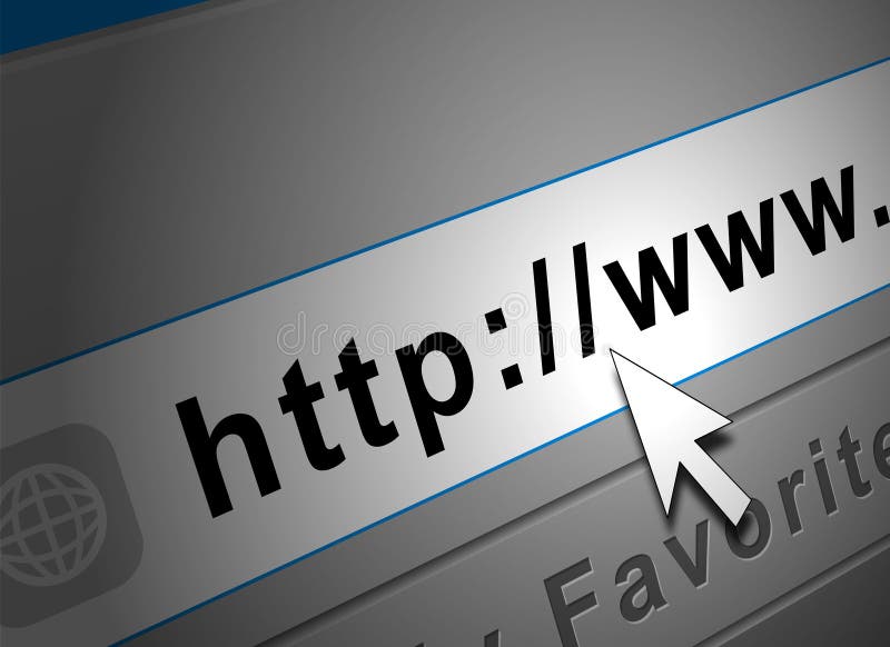 Close-up van een webbrowser royalty-vrije illustratie