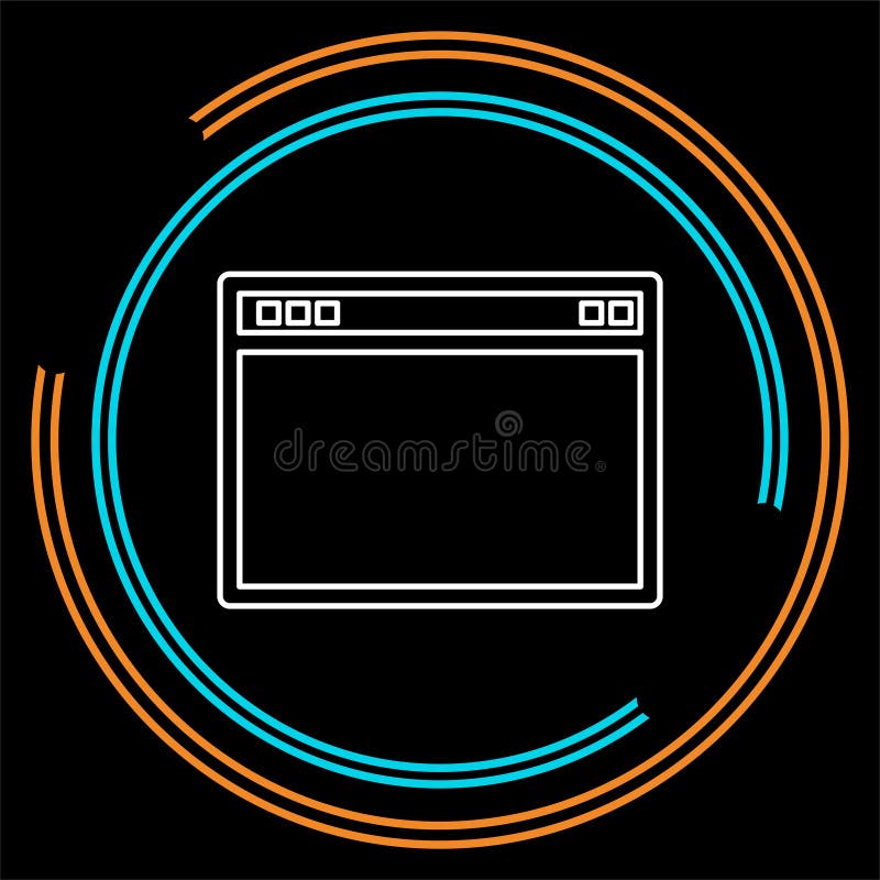 Browser window vector illustration. stock illustration