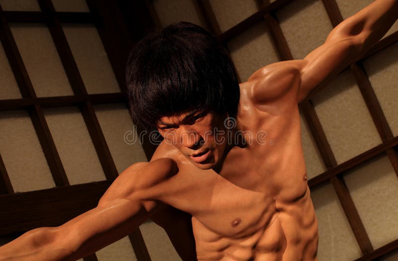 Bruce Lee Wachsfigur Redaktionelles Stockbild Bild Von Halle