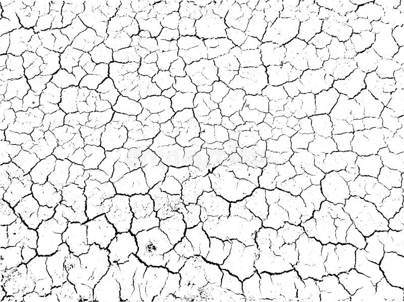 Cracked ground surface texture. Vector illustration. Monochrome background of coarse soil. Cracked ground surface texture. Vector illustration. Monochrome background of coarse soil