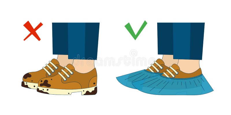 Brudzi buty i but pokrywy również zwrócić corel ilustracji wektora