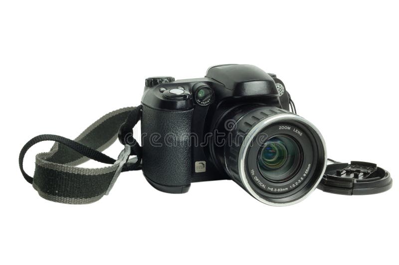 Moderne digitale camera geïsoleerd royalty-vrije stock foto's