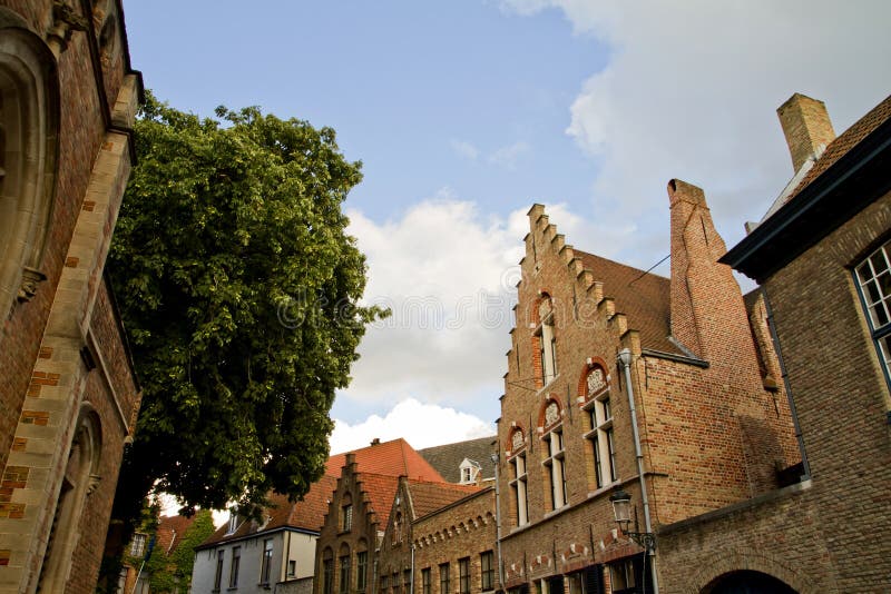 Bruges, Belgium Homes Alley Stock Image Image of exterior