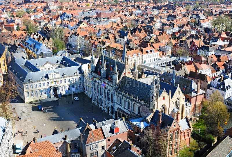 Bruges panoramasikt royaltyfria foton Bruges panoramasikt royaltyfria foton