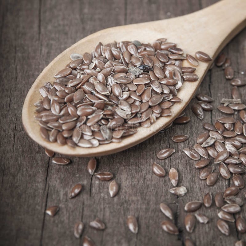 Bruine lijnzaadjes royalty-vrije stock foto's